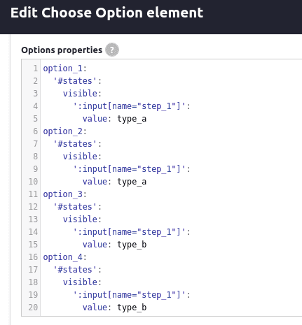 Edit option element